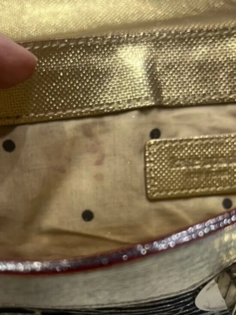 Kate Spade Gold Brown Two-Tone Shoulder Bag